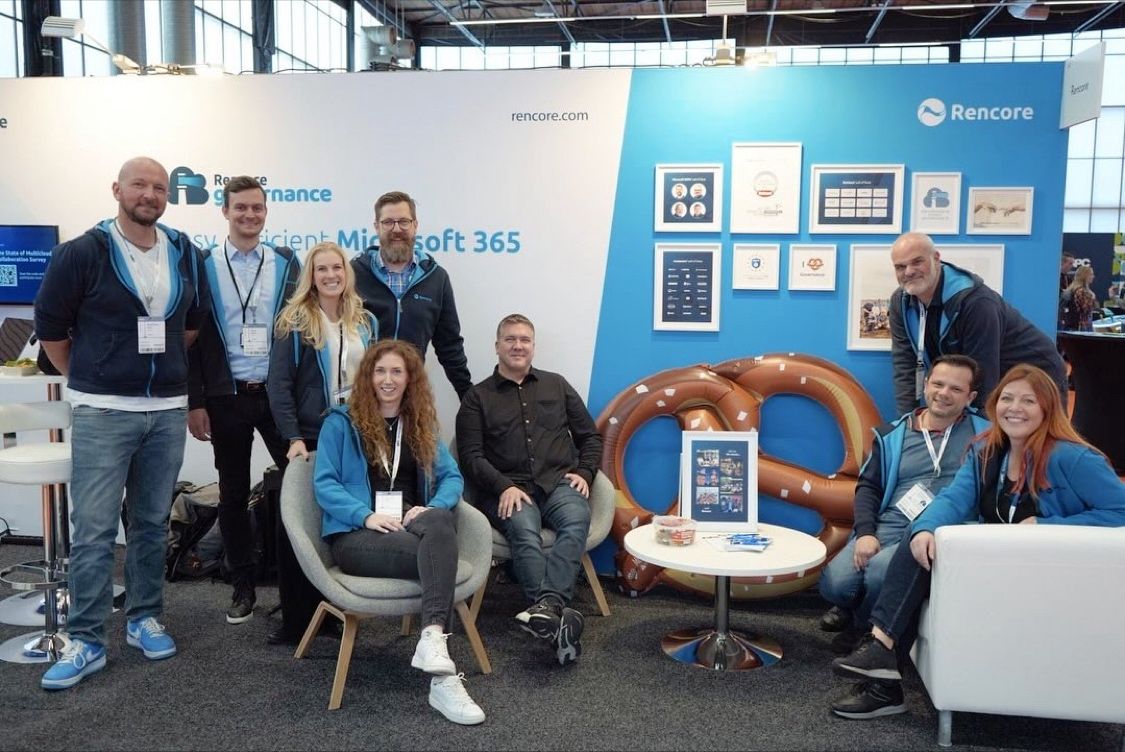 The Rencore team at the company booth at ESPC 2023 in Amsterdam
